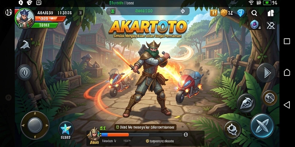 Tampilan gameplay AKARTOTO yang menarik dan penuh aksi.