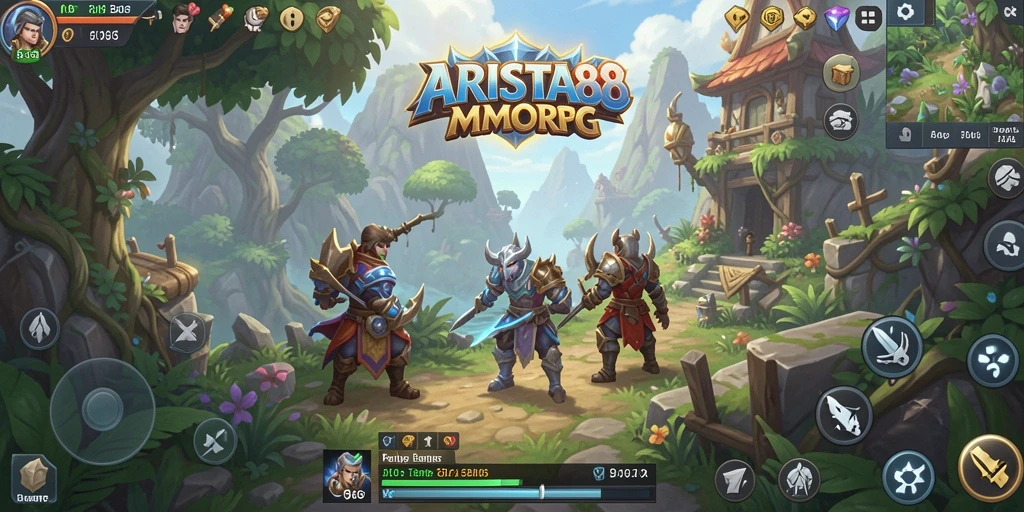 Screenshot ARISTA88 yang menunjukkan aksi seru dalam gameplay MMORPG.