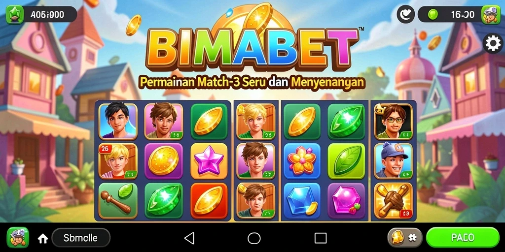 Screenshot menunjukkan gameplay seru dan penuh warna dari BIMABET.