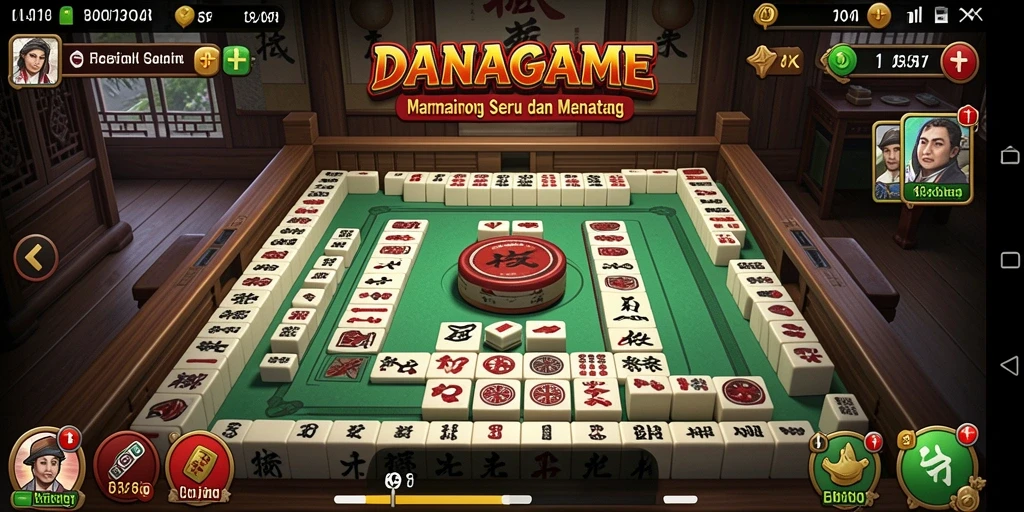 Screenshot utama DANAGAME menampilkan gameplay Mahjong yang menegangkan dan mengasyikkan.