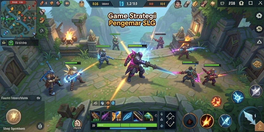 Screenshot F08 menampilkan aksi strategis dalam permainan SLG yang seru.
