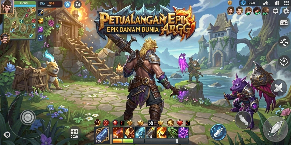 Screenshot mendemonstrasikan aksi pertarungan epik dalam G668.