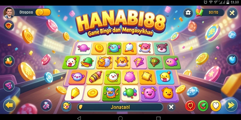 Tampilan menarik dari gameplay Bingo HANABI88 yang seru.