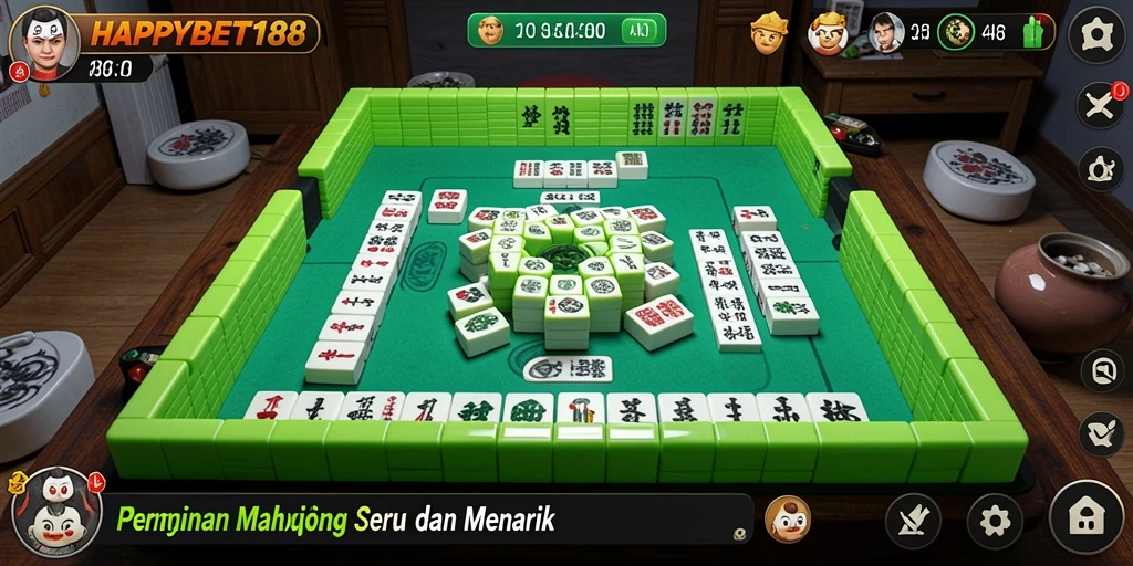 Tampilan gameplay Mahjong yang mengasyikkan di HAPPYBET188.