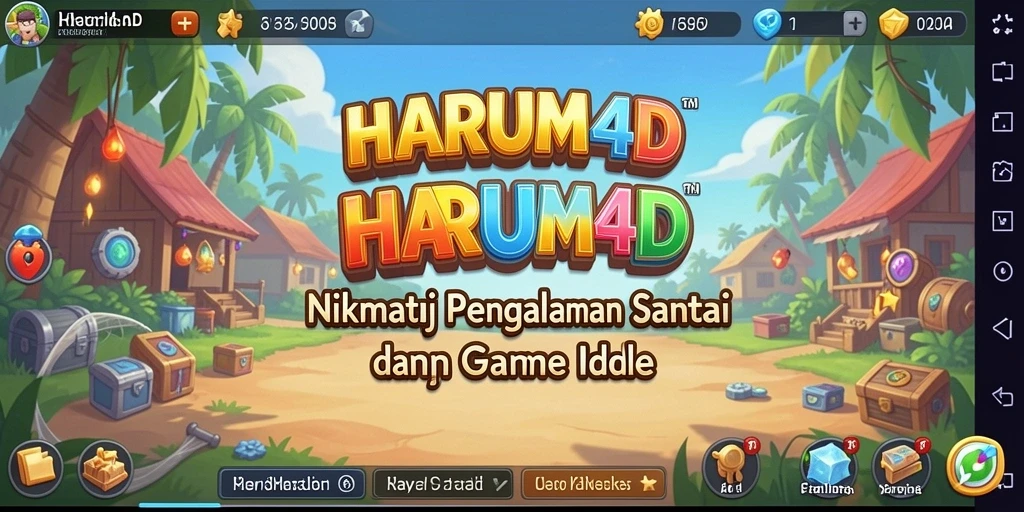 Tampilan gameplay <strong>HARUM4D</strong> menunjukkan kesan santai dan menyenangkan di dunia game Idle.