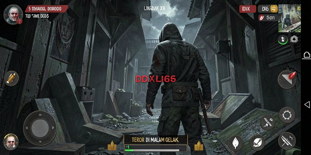 Tangkapan layar IDX66 menampilkan momen mencekam saat menjelajahi area gelap.