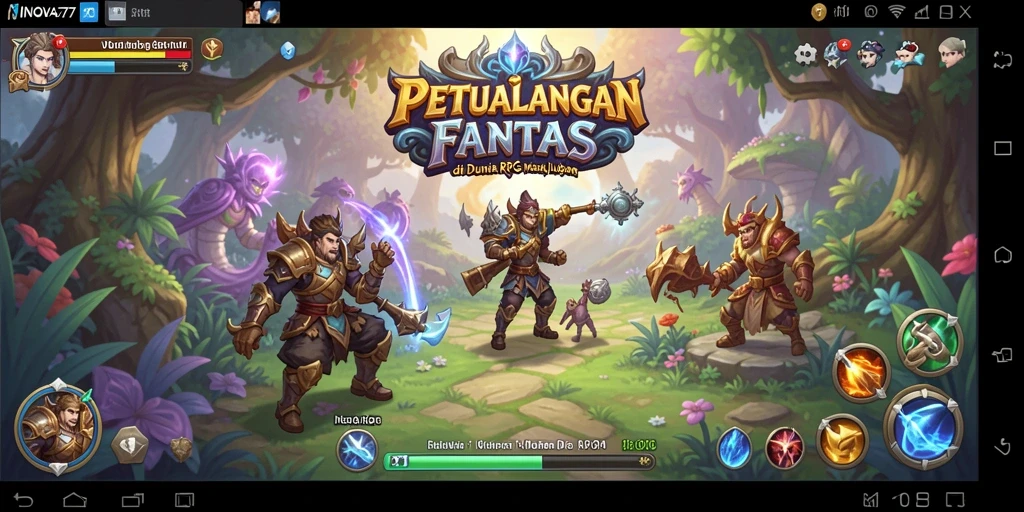 Gameplay mendebarkan di dunia RPG INOVA77 yang fantastis.
