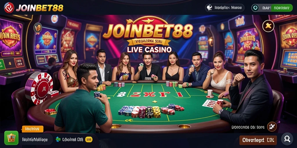 Tampilan gameplay seru dari aplikasi Live Casino JOINBET88.