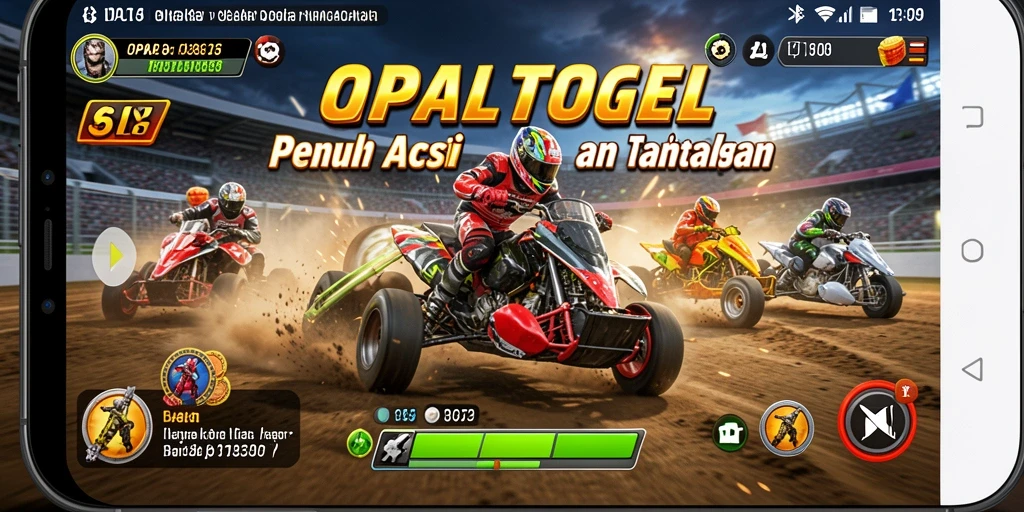 Tampilan seru dari balapan di OPALTOGEL dengan grafis yang memukau.