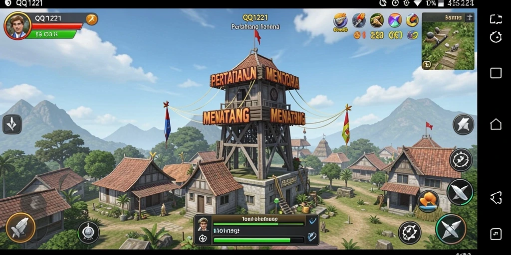 Tampilan gameplay menawan dari QQ1221 dalam Tower Defense.