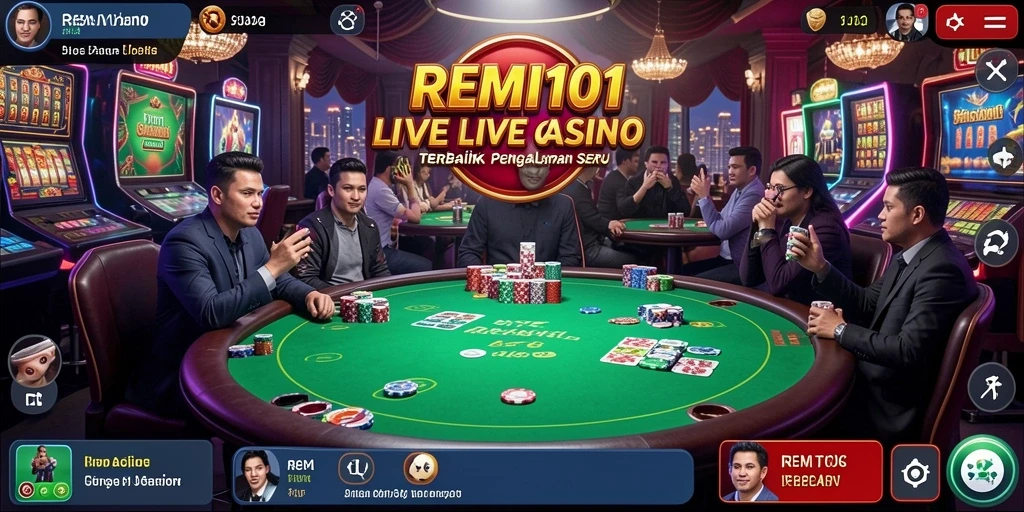 Gameplay mendebarkan di Live Casino REMI101 dengan dealer langsung.