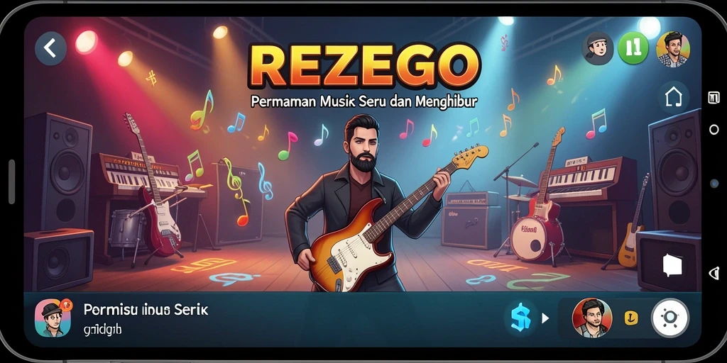 Tampilan gameplay REZEGO yang menarik dan interaktif.