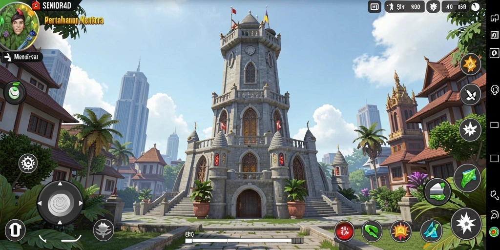 Gameplay menawan SENIOR4D dalam aksi Tower Defense.