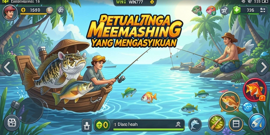 Tampilan gameplay WIN777 yang menarik dengan suasana memancing yang mendebarkan.