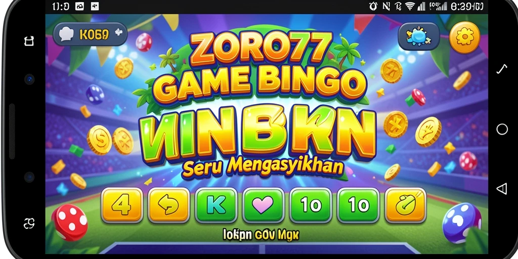 Tampilan gameplay seru di ZORO77 dengan fitur Bingo menarik.