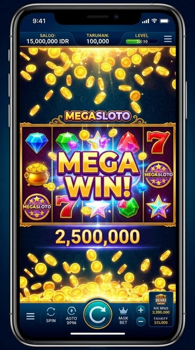 Tampilan antarmuka pengguna megasloto yang ramah.